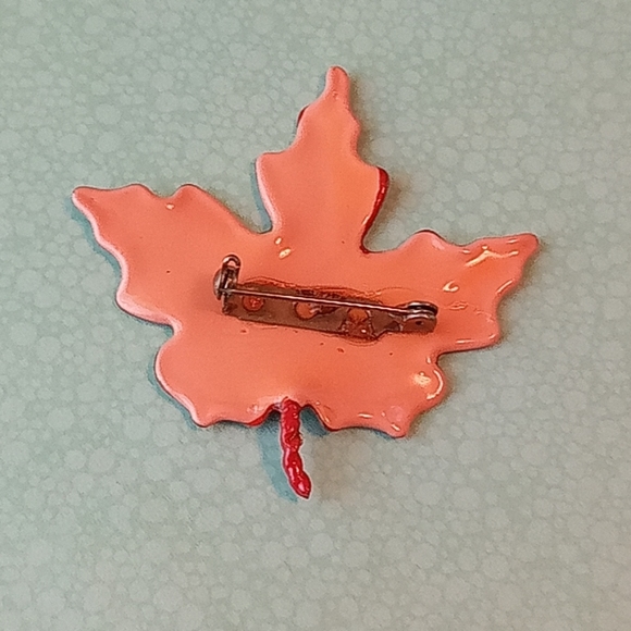 Vintage Designer Handcrafted Leaf Pin - Picture 3 of 3